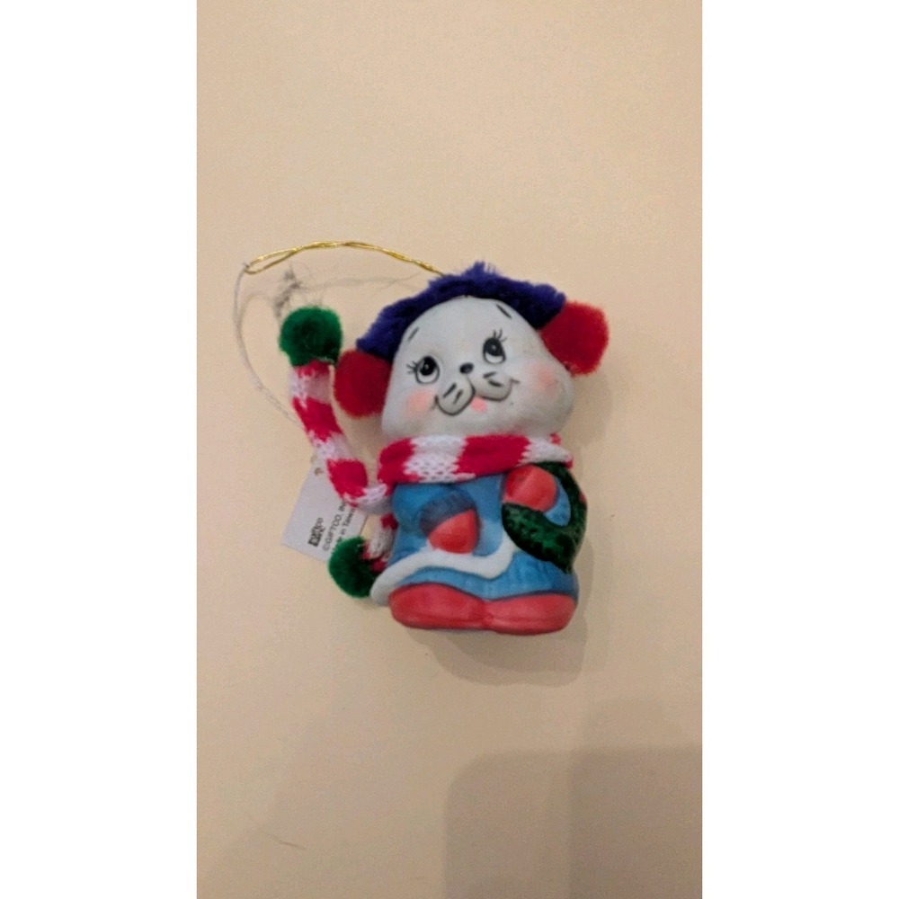 Vintage Chilly Chimer white Cat Porcelain  BELL Ornament Figurine by GIFTCO